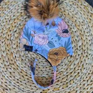 Tuque floral d'Adèle - SUR COMMANDE