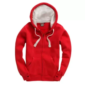 Sweat zippé à capuche peau de pêche