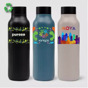 Gourde isotherme en acier inoxydable recyclé personnalisable
