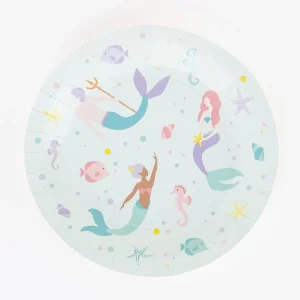 Assiettes en carton MY LITTLE DAY Sirène – Lot de 8