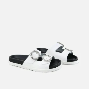 Sandalias Bio Blanco Hebilla Joya Papanatas | Eli 1957