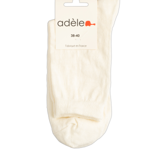 Chaussettes courtes en lin bio Blanc