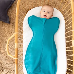 Emmailloteuse bébé TILOUCO Lagon – Coton bio, confort et sécurité dès la naissance