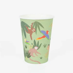 Gobelets en carton MY LITTLE DAY Jungle – Lot de 8