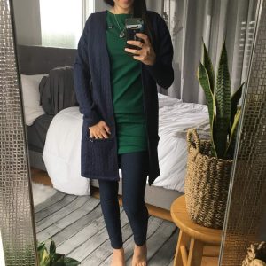 Long cardigan femme - Marine torsadé SUR COMMANDE