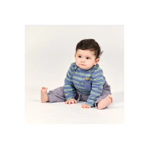 T-shirt bébé en coton bio SENSE ORGANICS Elan rayures (9-12 mois)